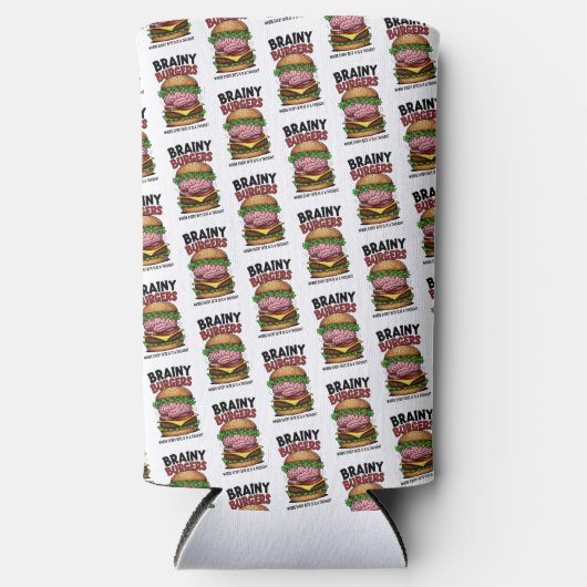 Brainy Burgers Foam Can/Bottle Cooler (Voorkant)
