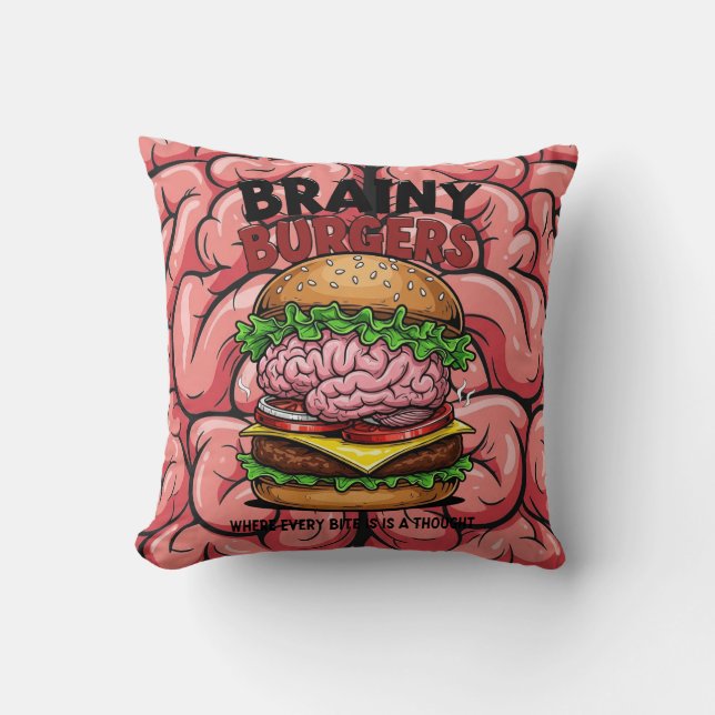 Brainy Burgers Kussen (Voorkant)