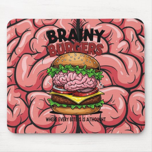 Brainy Burgers Mousepad Muismat (Voorkant)
