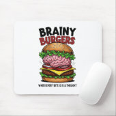 Brainy Burgers Mousepad Muismat (Met muis)