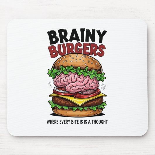 Brainy Burgers Mousepad Muismat (Voorkant)