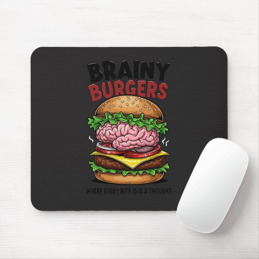 Brainy Burgers Mousepad Muismat (Met muis)