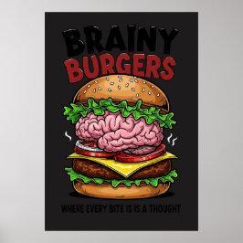 Brainy Burgers Poster