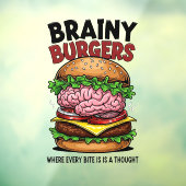 Brainy Burgers Raamsticker (Vel 3)