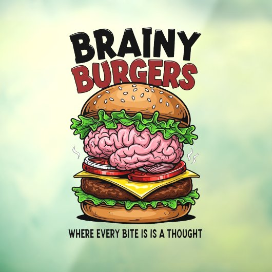 Brainy Burgers Raamsticker (Vel 3)