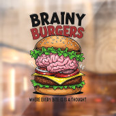 Brainy Burgers Raamsticker (Vel 2)