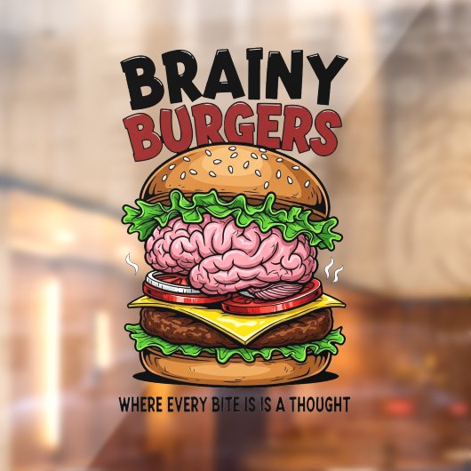 Brainy Burgers Raamsticker (Vel 2)