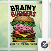 Brainy Burgers Raamsticker (Huis)