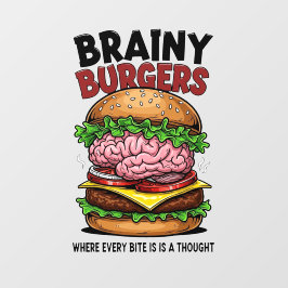 Brainy Burgers Raamsticker