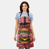 Brainy Burgers Schort (Gedragen)