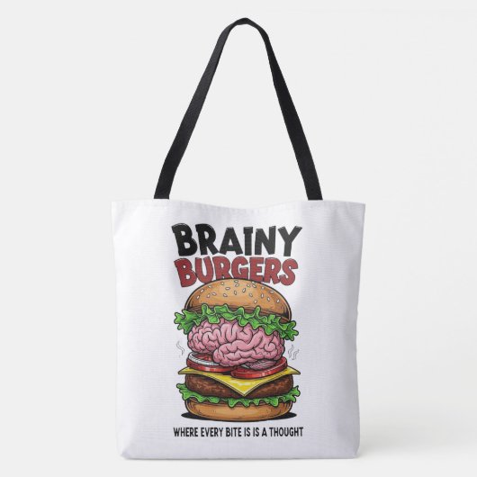 Brainy Burgers Tote Bag (Achterkant)