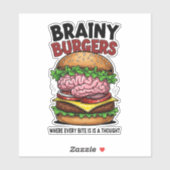 Brainy Burgers Vinyl Sticker (Vel)