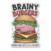 Brainy Burgers Vinyl Sticker (Voorkant)