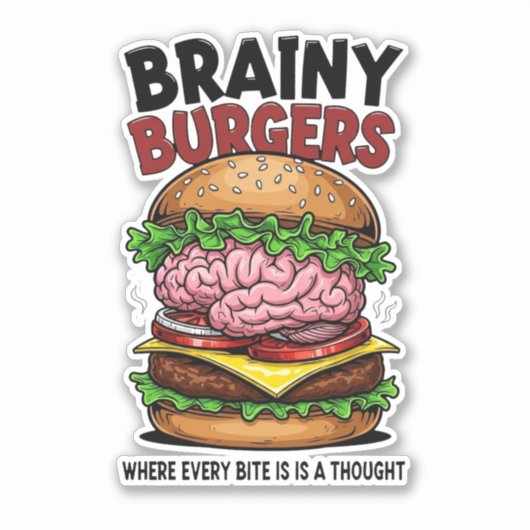 Brainy Burgers Vinyl Sticker (Voorkant)