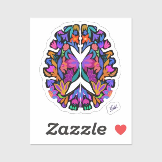 Brainy Custom-Cut Vinyl Sticker (Vel)