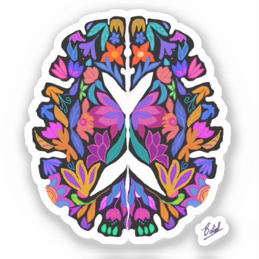 Brainy Custom-Cut Vinyl Sticker (Voorkant)