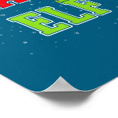 Brainy Elf Christmas Family Matching Group Xmas  Poster (Hoek)