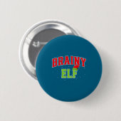 Brainy Elf Christmas Family Matching Group Xmas  Ronde Button 5,7 Cm (Voorkant /achterkant)