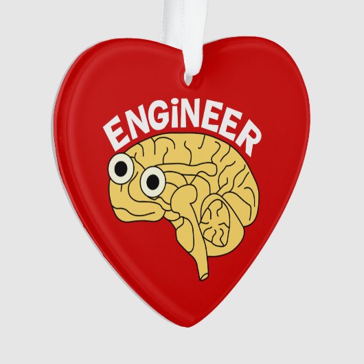Brainy Engineer Ceramic Ornament (voorkant)
