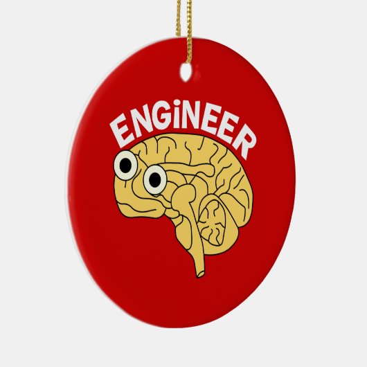 Brainy Engineer Ceramic Ornament (Rechts)