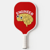 Brainy Engineer Ceramic Ornament Pickleball Paddle (Achterkant)