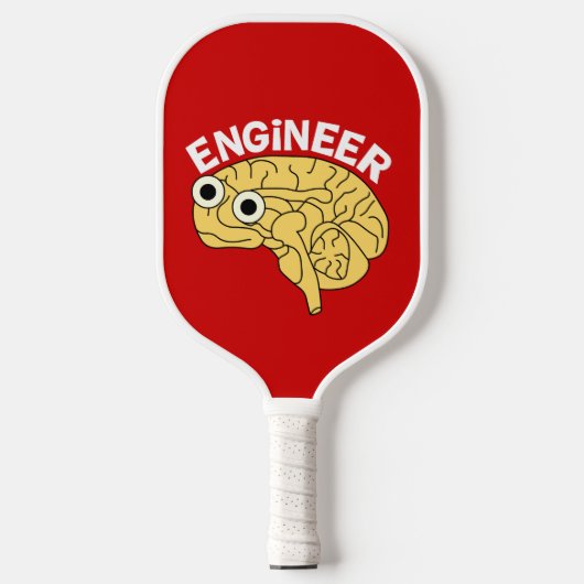 Brainy Engineer Ceramic Ornament Pickleball Paddle (Voorkant)