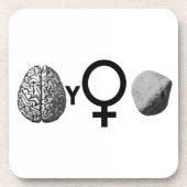 Brainy Girls Rock! Drankjes Onderzetter (Voorkant)