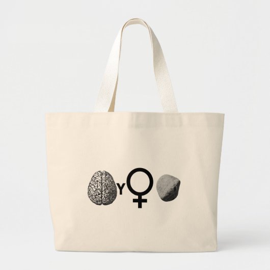 Brainy Girls Rock! Grote Tote Bag (Voorkant)