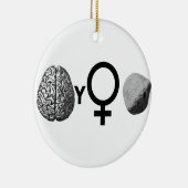 Brainy Girls Rock! Keramisch Ornament (Rechts)