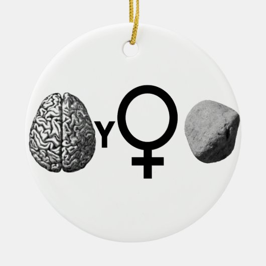 Brainy Girls Rock! Keramisch Ornament (Voorkant)