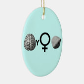 Brainy Girls Rock! Keramisch Ornament (Rechts)