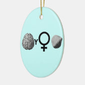 Brainy Girls Rock! Keramisch Ornament (Links)