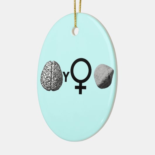 Brainy Girls Rock! Keramisch Ornament (Links)