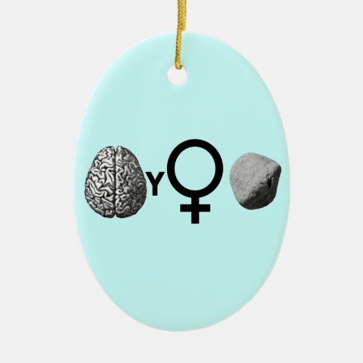 Brainy Girls Rock! Keramisch Ornament (Voorkant)