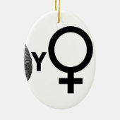 Brainy Girls Rock! Keramisch Ornament (Achterkant)