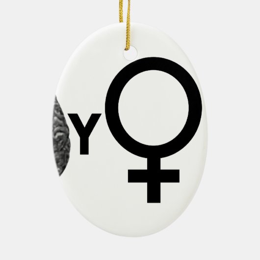 Brainy Girls Rock! Keramisch Ornament (Achterkant)