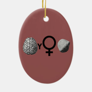 Brainy Girls Rock Rebus Word Puzzle Keramisch Ornament