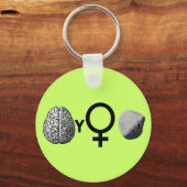 Brainy Girls Rock! Sleutelhanger (Voorkant)