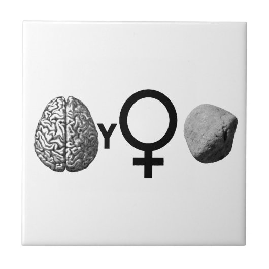 Brainy Girls Rock! Tegeltje (Voorkant)