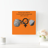Brainy Girls Rock! Vierkante Klok (Huis)