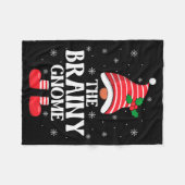 Brainy Gnome Christmas Family Matching Group Funny Fleece Deken (Voorkant (Horizontaal))