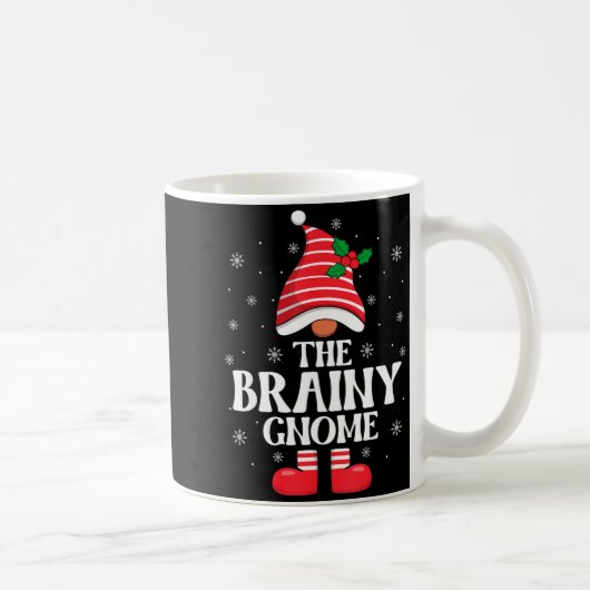 Brainy Gnome Christmas Family Matching Group Funny Koffiemok (Rechts)