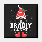 Brainy Gnome Christmas Family Matching Group Funny Magneet (Voorkant)