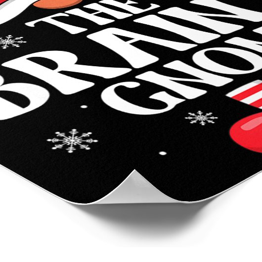 Brainy Gnome Christmas Family Matching Group Funny Poster (Hoek)