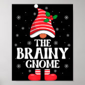 Brainy Gnome Christmas Family Matching Group Funny Poster (Voorkant)