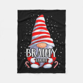 Brainy Gnome Christmas Pajamas Matching Family Gro Fleece Deken (Voorkant)