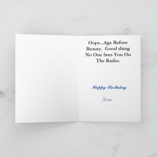 Brainy Ham Radio Funny Verjaardag Kaart Pas het aa (Binnen)