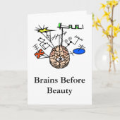 Brainy Ham Radio Funny Verjaardag Kaart Pas het aa (Gele Bloem)