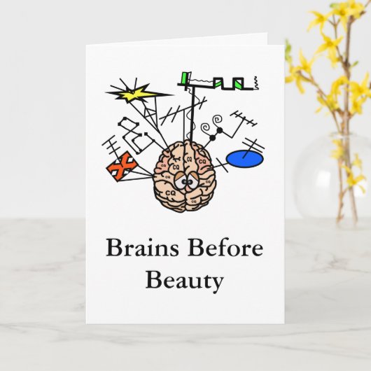 Brainy Ham Radio Funny Verjaardag Kaart Pas het aa (Gele Bloem)