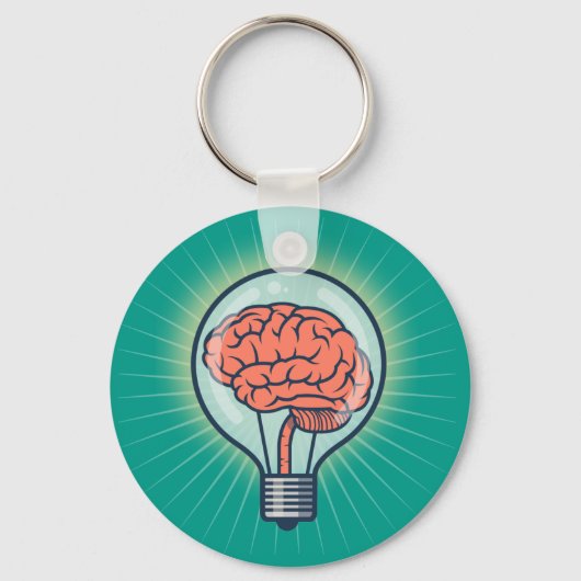 Brainy light bulb illustration sleutelhanger (Voorkant)